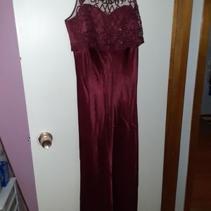 Maroon Satin dress